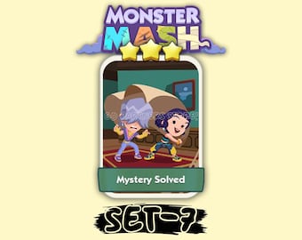 Mysteri Solved Set #7 Monopoly_Go 3 Star Stickers Monster Mash Album