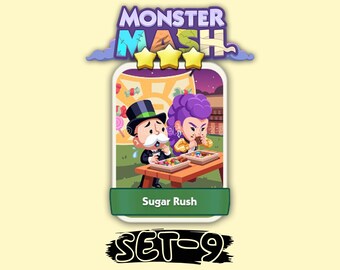 Sugar Rush Set #9 Monopoly_Go 3 Star Stickers