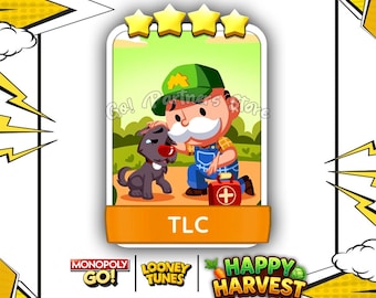 TLC Set #13 Monopoly_Go 4 Star Stickers Happy Harvest Album