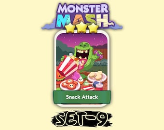 SNACK ATTACK Set #9 Monopoly_Go 3 Star Stickers