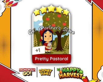 PRETTY PASTORAL Sticker Set-16 | Happy Harvest Album | Monopoly_Go 5 Star Stickers
