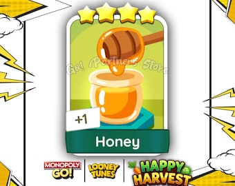 HONEY Set #11 Monopoly_Go 4 Star Stickers Happy Harvest Album
