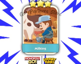 Milking Set #10 Monopoly_Go 3 Star Stickers Happy Harvest Album