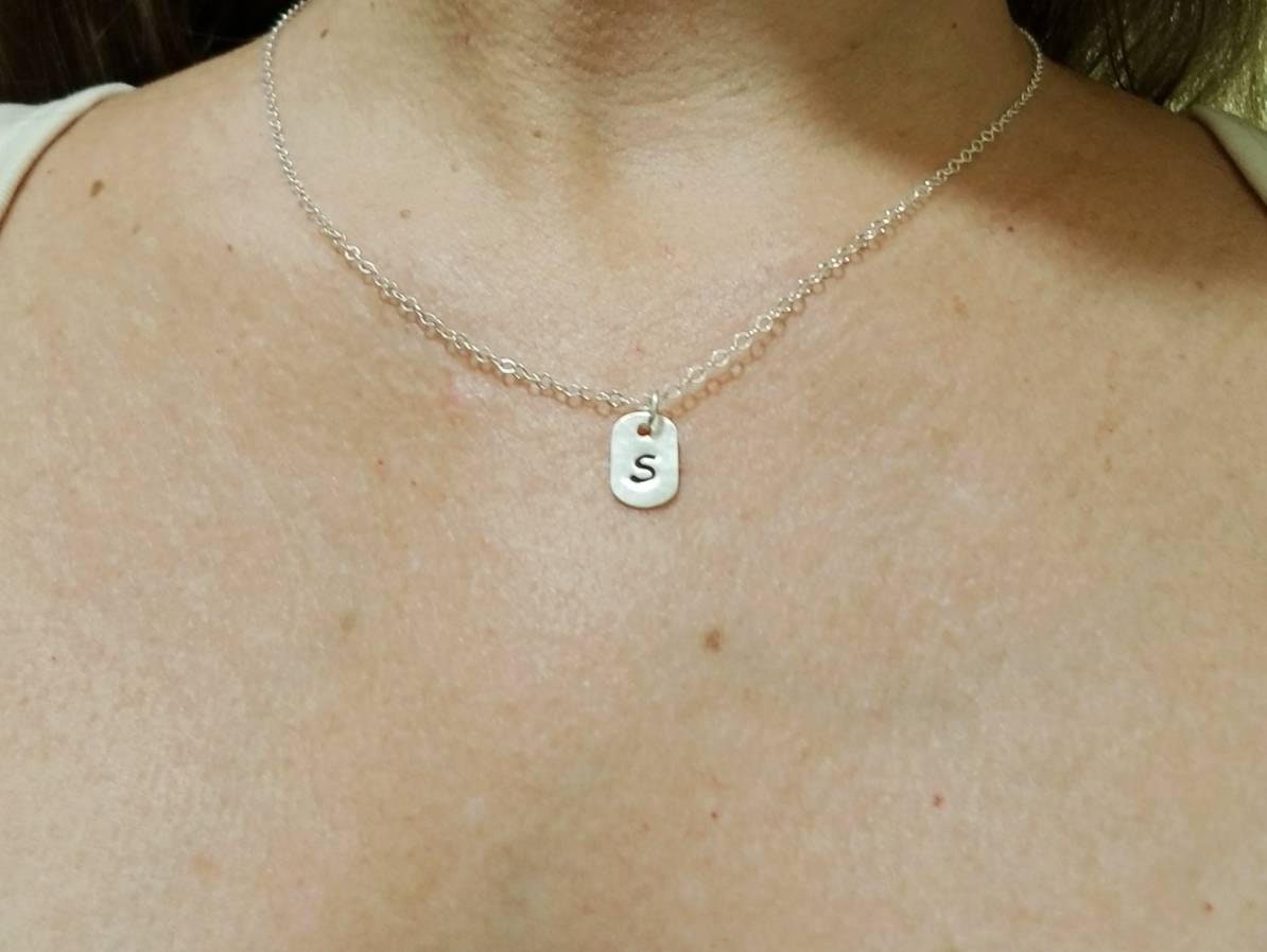 dainty dog tag necklace