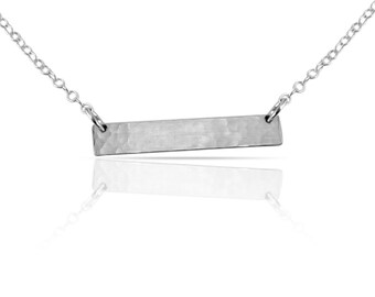 Silver Blank Bar Necklace - Easter Day Gifts For Mom