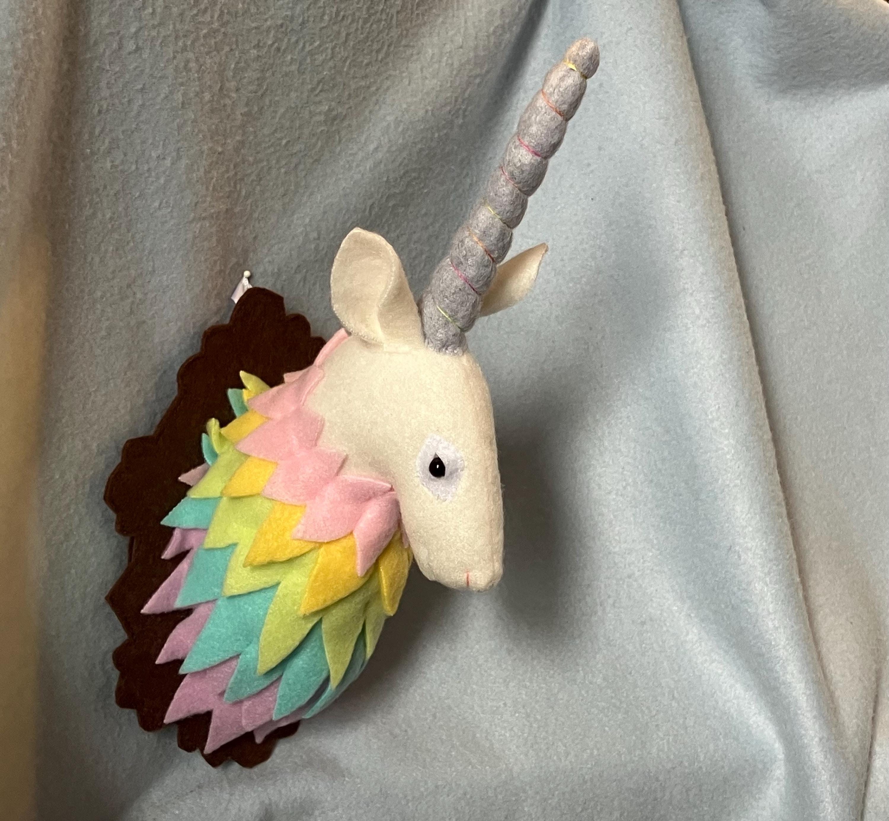 Rainbow Unicorn Head Decor Ready Made