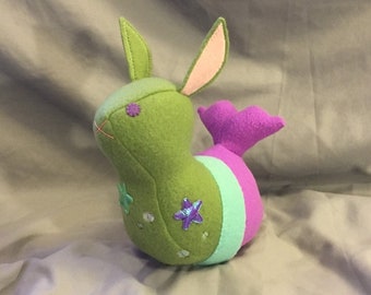 Mermaid Bunny Bean - Custom Made