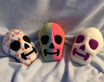 Plush Skull 6” - Custom Made Any Color