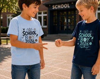 Personalized School Start T-Shirt 2026 for Boys, First Day of School Gift, Kids Back to School Tee