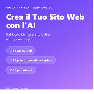 Skapa din webbplats med AI | PDF-guide utan kodning | 12 färdiga uppmaningar | Få din webbplats online på en eftermiddag