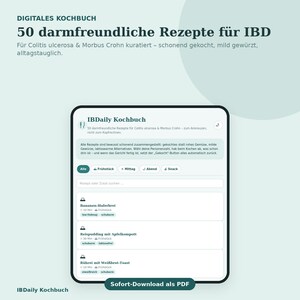 IBDAILY CED Kochbuch – 50+ einfache Rezepte bei Morbus Crohn & Colitis ulcerosa | CED-freundlich kochen | Alltagstaugliches Kochbuch