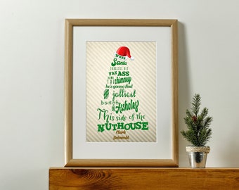 Jolliest Bunch of A**holes 8x10, Christmas Vacation Movie Quote