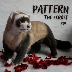 author's pattern for a realistic soft toy ferret