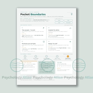 Boundary Scripts Printable What To Say Cards  Assertiveness & Communication Therapist Client Aid  Mental Health Digital Download (PSD)