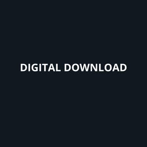 May include: A dark charcoal gray background featuring the white text DIGITAL DOWNLOAD centered in the middle of the frame. The text is presented in a clean, sans-serif font, providing a clear and direct visual indicator for the file type.