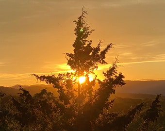 Sunset Shenandoah Valley Photograph Tile