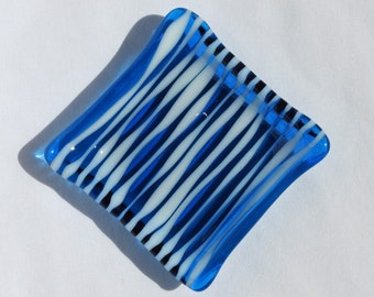 Blue and White Ribbons Dish