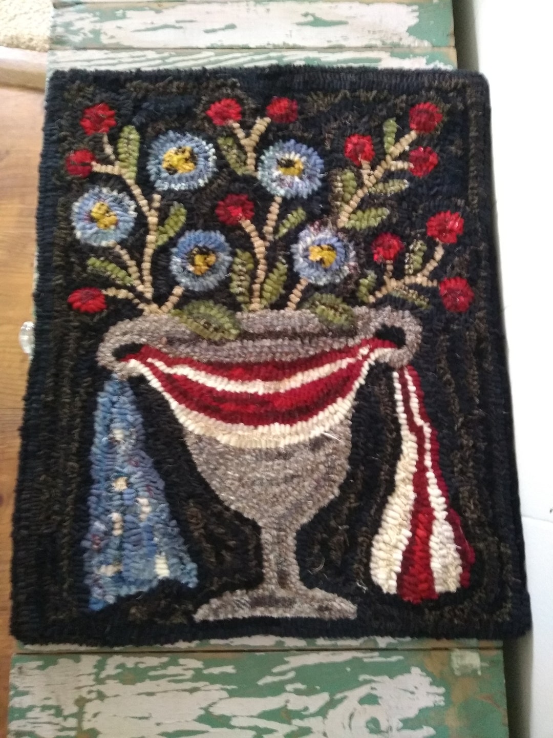 Hand Hooked Wool Rug - Etsy