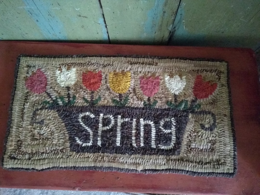 Hand Hooked Wool Rug - Etsy