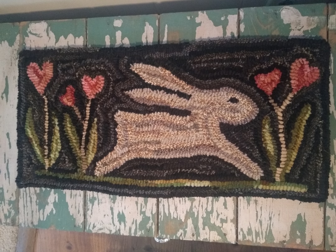 Hand Hooked Wool Rug - Etsy