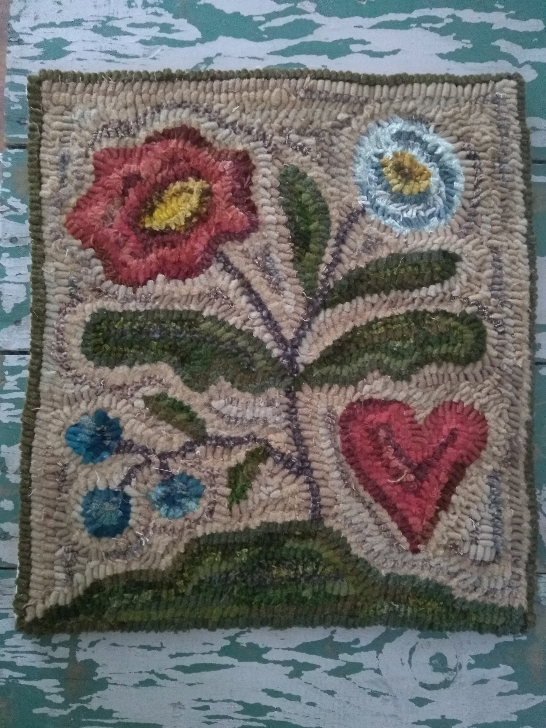Hand Hooked Wool Rug Etsy