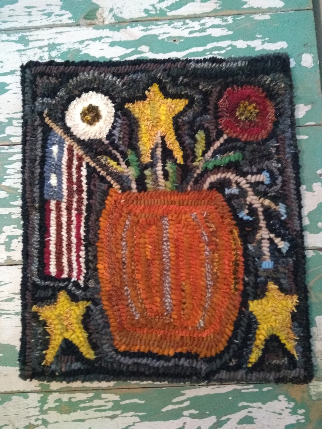 Hand Hooked Wool Rug - Etsy