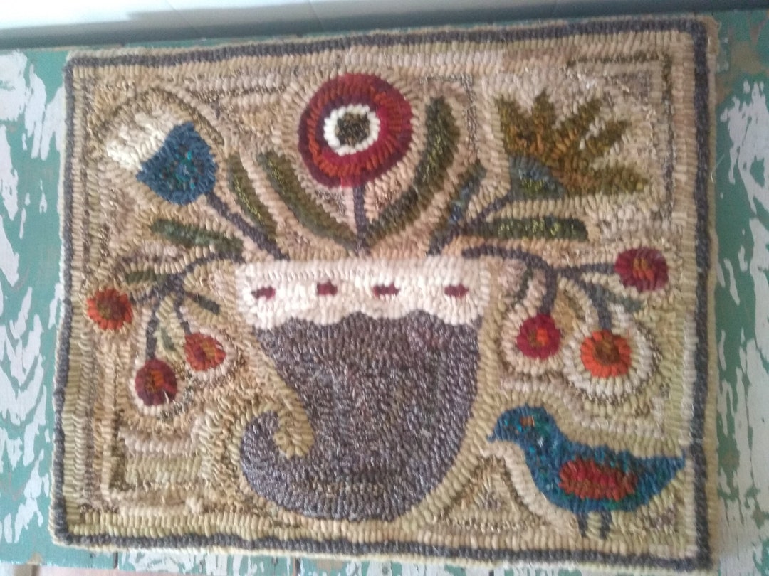 Hand Hooked Wool Rug - Etsy