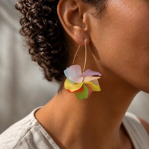Multicolor flower earrings – Light boho style