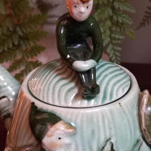 Jack and the Beanstalk Tea Pot Vintage 50's Batlin & Sons, Japan, Elf, Pixie Design
