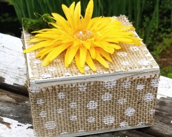 Rustic Chic Storage Box, County Charm, Shabby, OOAK, Repuposed, Upcycle