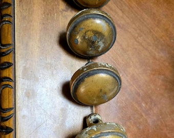 Architectural Antique Brass Door Knobs. Set of 4