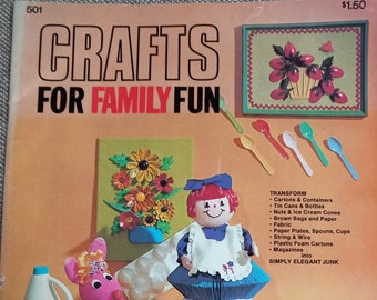 Crafts For Family Fun, 1974, Artis Inc Book, Simply Elegant Junk Instructional