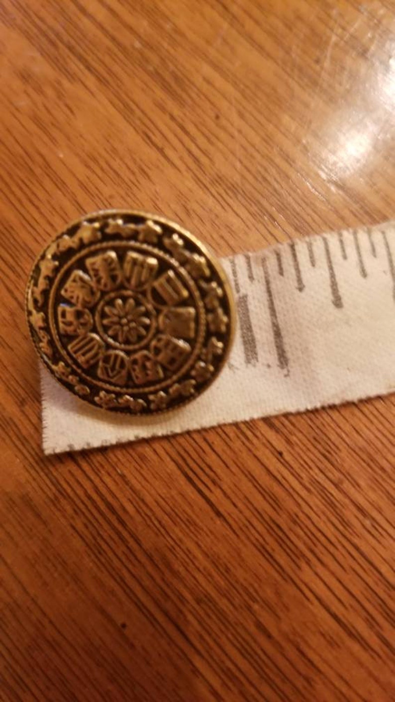 45 Brass Vintage Buttons