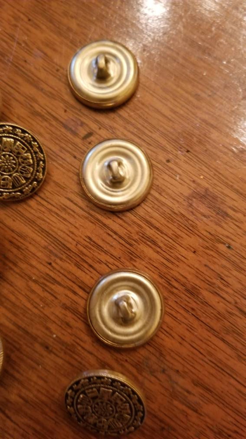 45 Brass Vintage Buttons