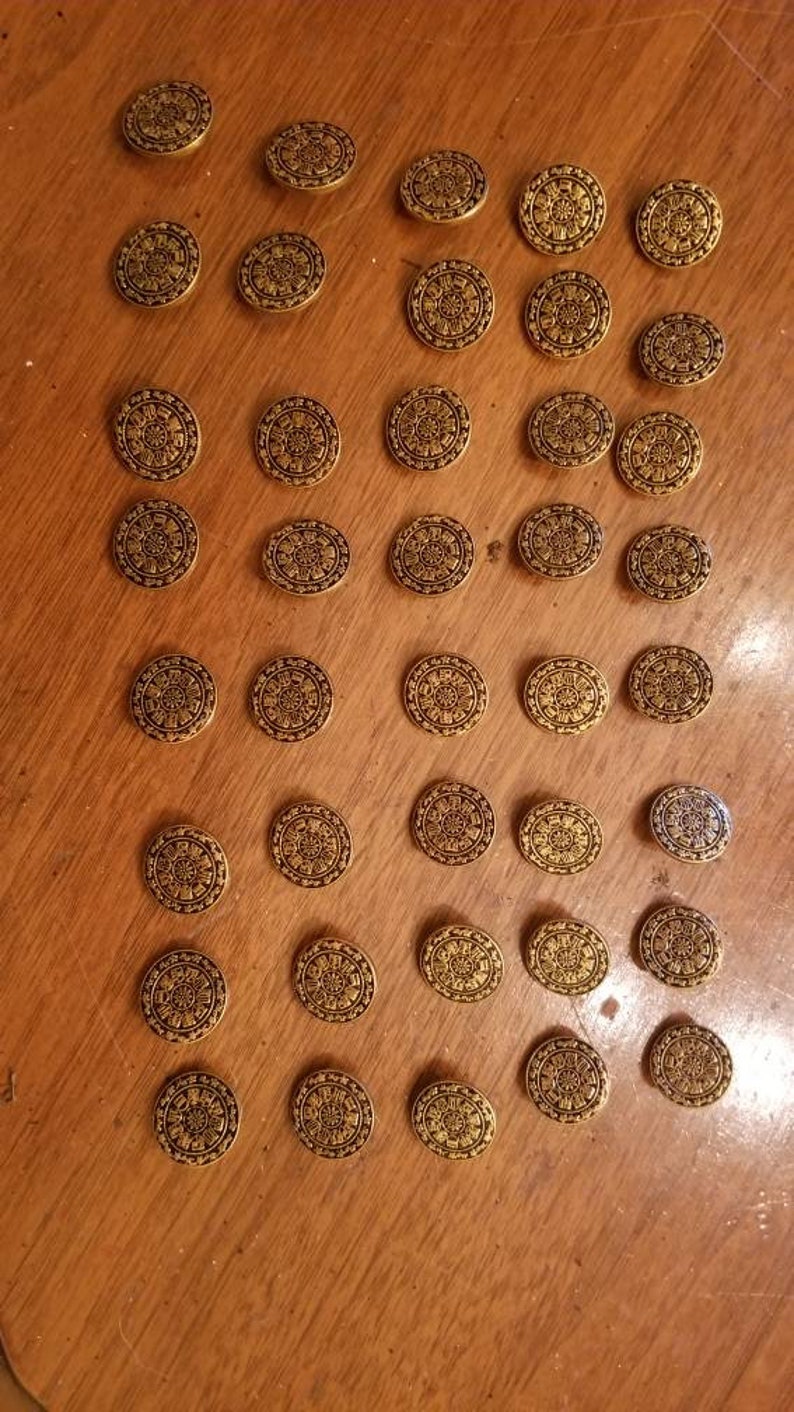 45 Brass Vintage Buttons