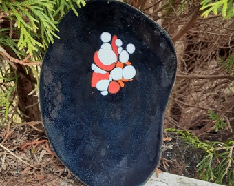 Mid-Century Art Dish, Hand Crafted, Enamel on Copper Reduced.