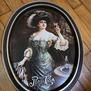 Pepsi:Cola Oval Tray, Gibson Girl