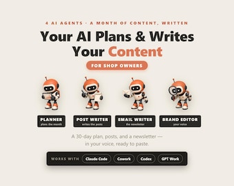 Contentkalender AI-agentteam, schrijver van socialmediapostingen en nieuwsbrieven, Claude Code Codex