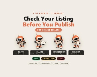 Agenti di pre-pubblicazione basati sull'IA per Claude Code, Listing Fact and Claim Checker, Codex