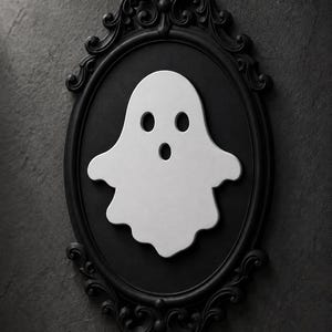 Der Ungebetene – Gotische Geister-Kamee-Wandplakette, Barocke Halloween-Wanddekoration