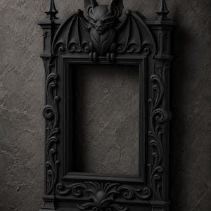 Ledge Warden — Gargoyle-fotoram, gotisk katedralväggram