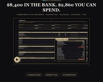 Club Treasurer Spreadsheet, Nonprofit Dues Tracker and Available Balance Template, HOA PTA Sports Team Finance, 5 Themes