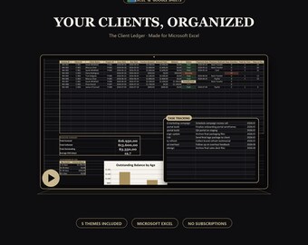 Freelancer CRM Spreadsheet | Client Tracker Excel Template | Invoice & Project Management | Small Business Client Management Digital