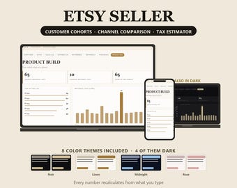 Etsyセラー向けスプレッドシート｜ショップ利益トラッカーExcelテンプレート｜商品原価計算ツール｜ハンドメイドビジネス財務｜Googleスプレッドシート