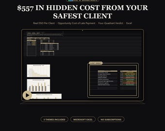 Invoice Tracker Spreadsheet - Accounts Receivable, DSO & Overdue Invoice Tracker Excel Template for Small Business