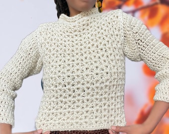 2 Patterns! The Aine Crochet Vest and Crochet Sweater. 2 Digital Crochet Patterns.