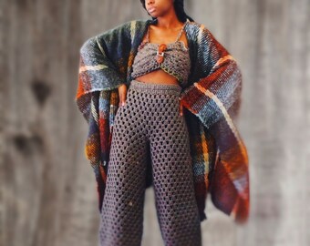 The Cozene Crochet Top & Crochet Pant Set. 2 in 1. Instant Download!