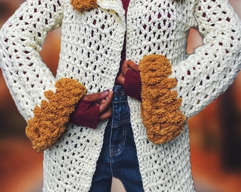 The Syrax Crochet Cardigan. Digital Download.