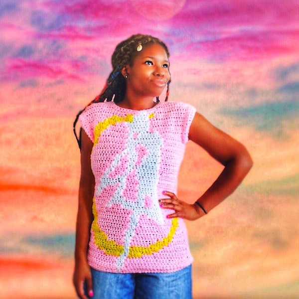 The Moon Sailor Crochet Top Pattern. Instant Download!