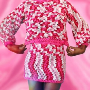 2 Patterns in 1. Mayzen Crochet Set. Crochet Skirt & Crochet Top Pattern Both Included. Digital Download. image 1